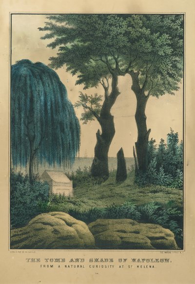 The Tomb and Shade of Napoleon, from a Natural Curiosity at St. Helena by Nathaniel Currier